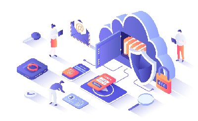 クラウドサーバーの様々なサービスを示したイメージ図
